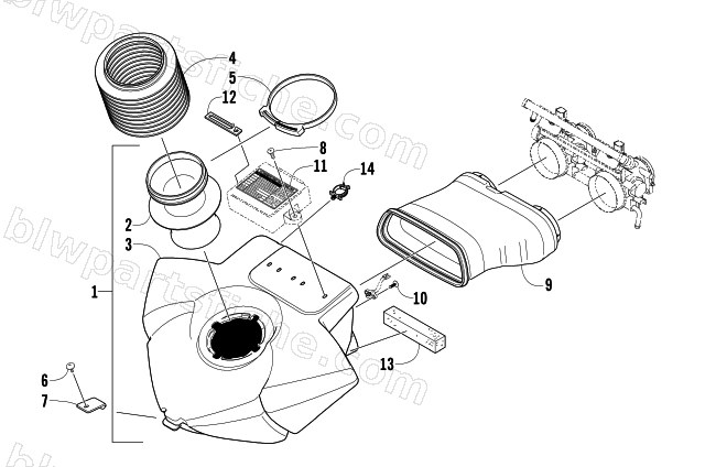 AIR SILENCER ASSEMBLY diagram