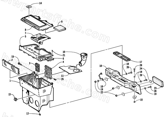AIR SILENCER ASSEMBLY diagram