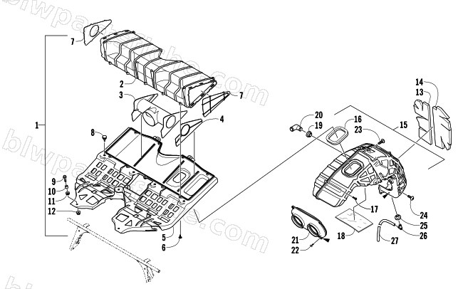 AIR SILENCER ASSEMBLY diagram