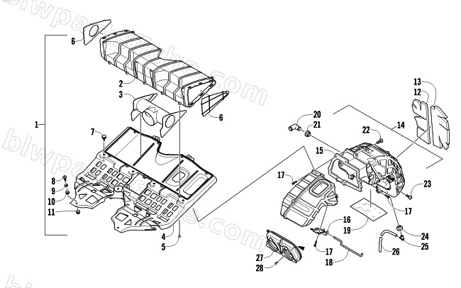 AIR SILENCER ASSEMBLY diagram