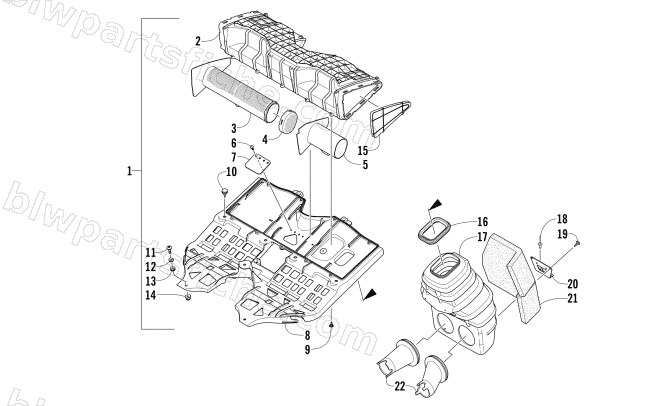 AIR SILENCER ASSEMBLY diagram