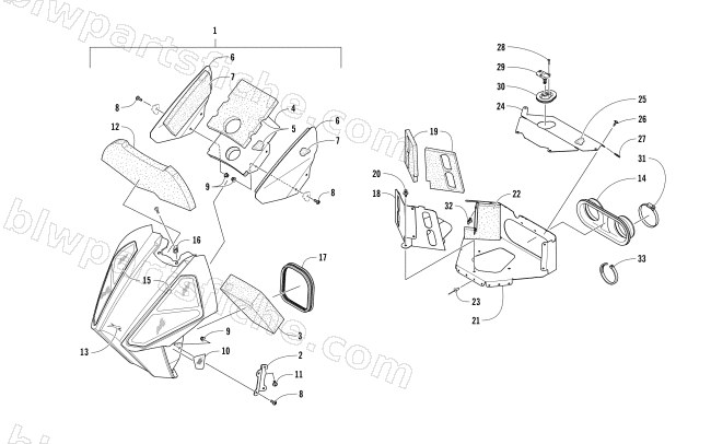 AIR SILENCER ASSEMBLY diagram