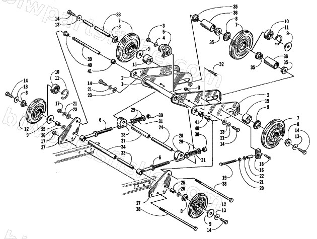 ARTICULATING SKID FRAME ASSEMBLY diagram