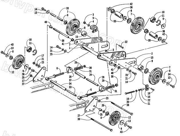 ARTICULATING SKID FRAME ASSEMBLY diagram