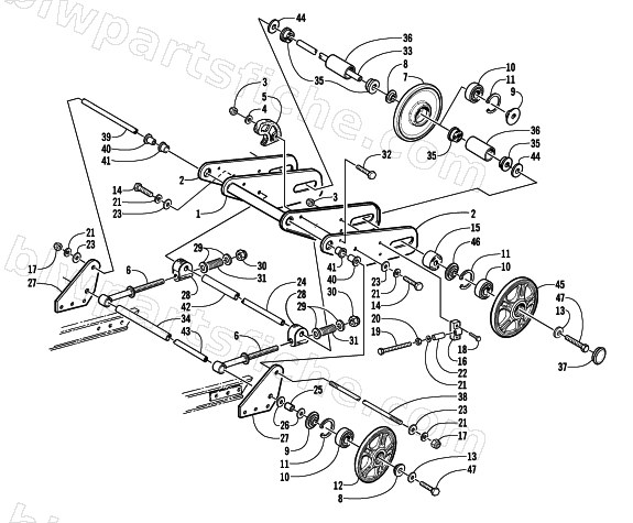 ARTICULATING SKID FRAME ASSEMBLY diagram