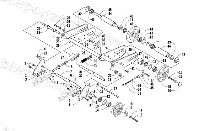 ARTICULATING SKID FRAME ASSEMBLY diagram