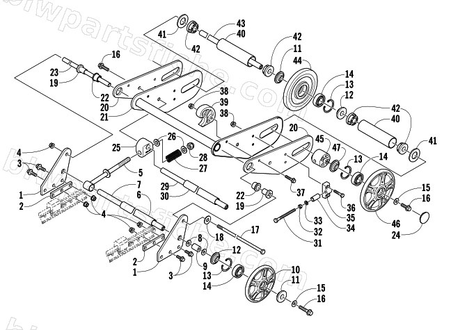 ARTICULATING SKID FRAME ASSEMBLY diagram