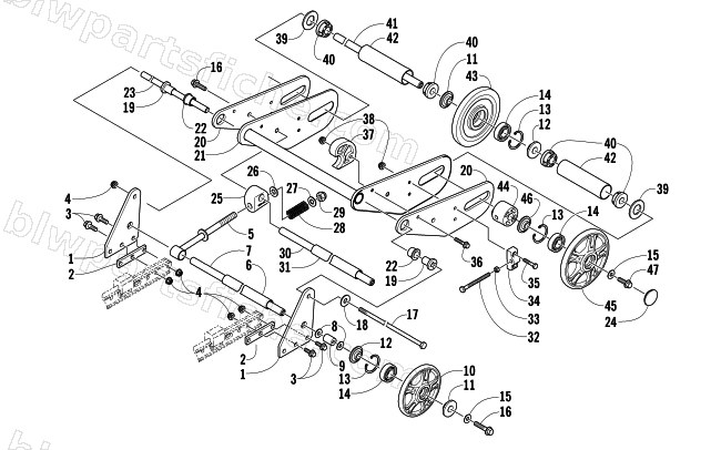 ARTICULATING SKID FRAME ASSEMBLY diagram