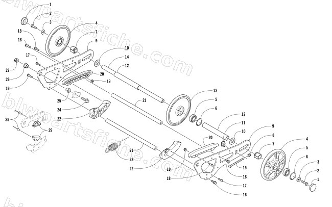 ARTICULATING SKID FRAME ASSEMBLY diagram