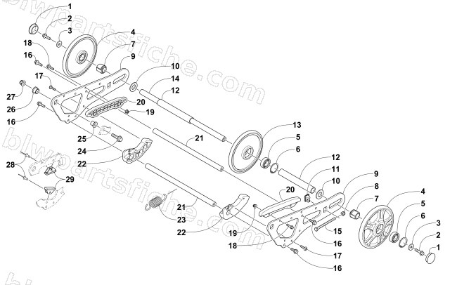 ARTICULATING SKID FRAME ASSEMBLY diagram