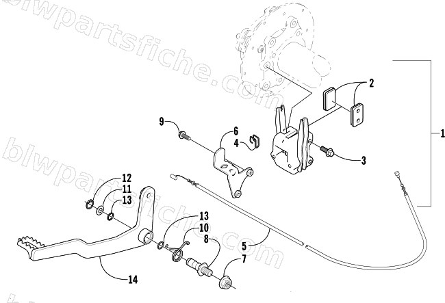 AUXILIARY BRAKE ASSEMBLY diagram
