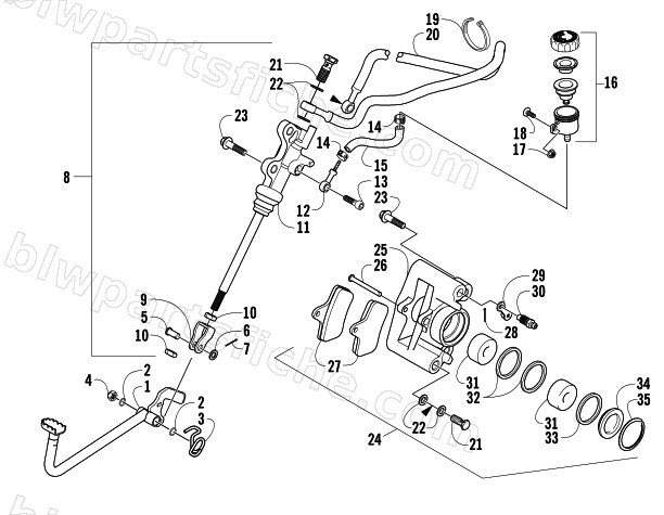 AUXILIARY BRAKE ASSEMBLY diagram