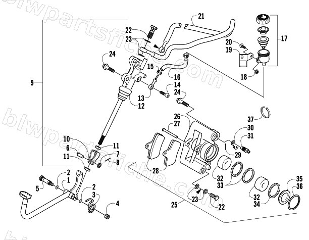 AUXILIARY BRAKE ASSEMBLY diagram