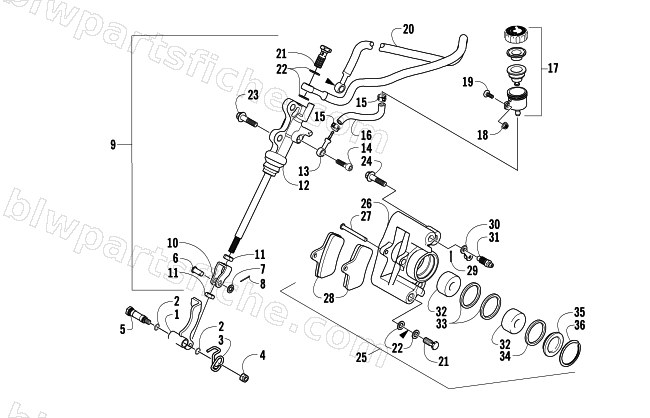 AUXILIARY BRAKE ASSEMBLY diagram