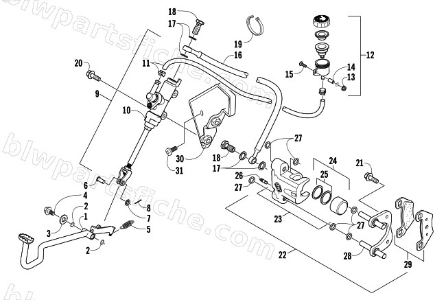 AUXILIARY BRAKE ASSEMBLY diagram