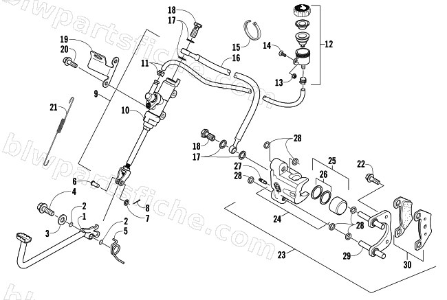 AUXILIARY BRAKE ASSEMBLY diagram