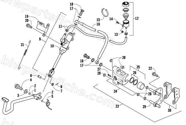 AUXILIARY BRAKE ASSEMBLY diagram