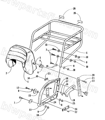BACKREST AND RACK ASSEMBLY diagram