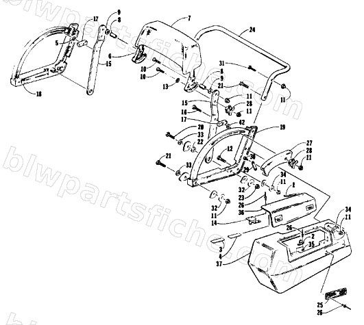 BACKREST AND SADDLEBAG ASSEMBLY diagram