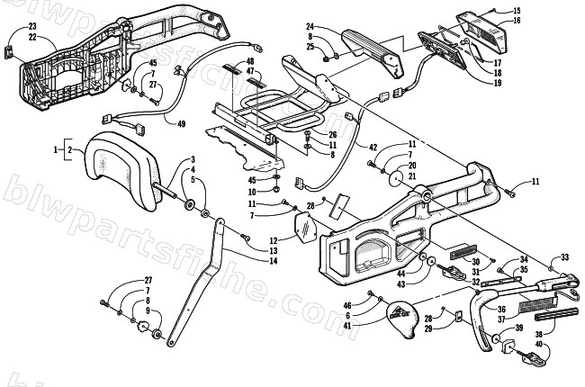 BACKREST AND TAILLIGHT ASSEMBLY diagram