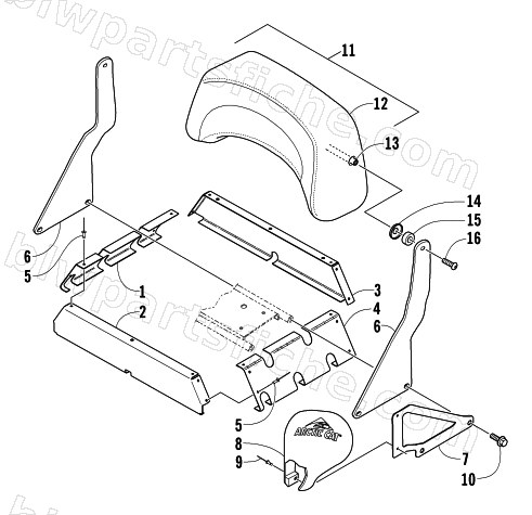 BACKREST ASSEMBLY diagram