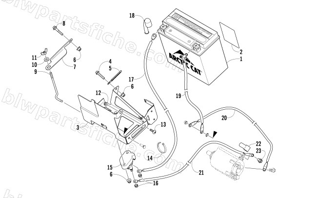 BATTERY AND TRAY ASSEMBLY diagram