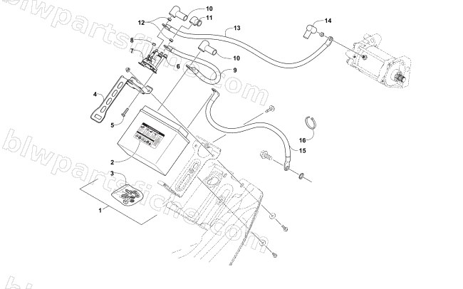 BATTERY AND TRAY ASSEMBLY diagram