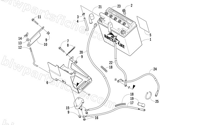 BATTERY AND TRAY ASSEMBLY diagram