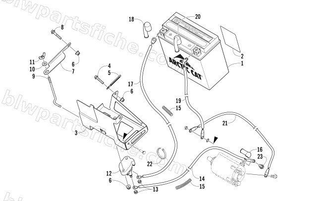 BATTERY AND TRAY ASSEMBLY diagram