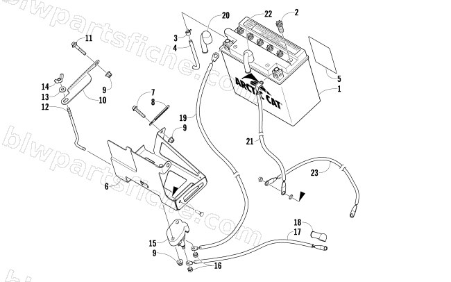 BATTERY AND TRAY ASSEMBLY diagram