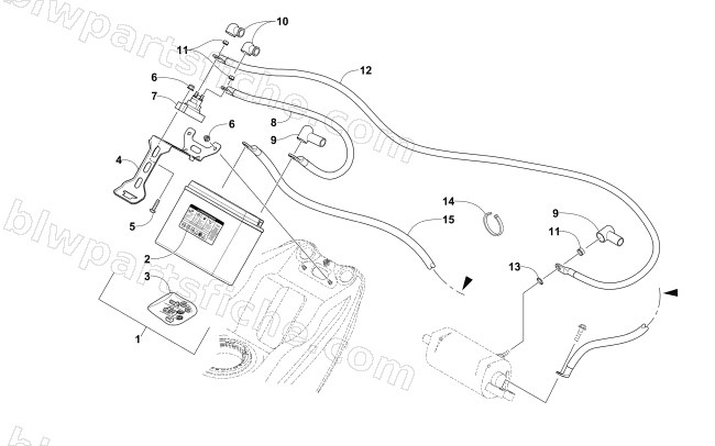 BATTERY AND TRAY ASSEMBLY diagram