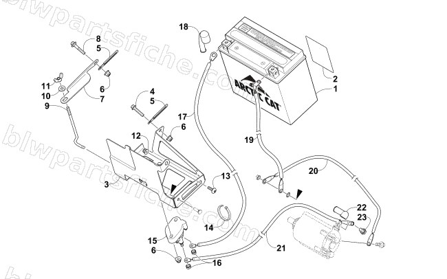 BATTERY AND TRAY ASSEMBLY diagram