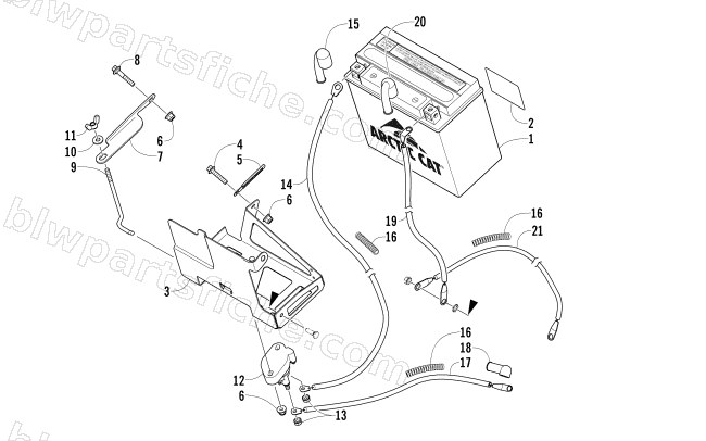 BATTERY AND TRAY ASSEMBLY diagram