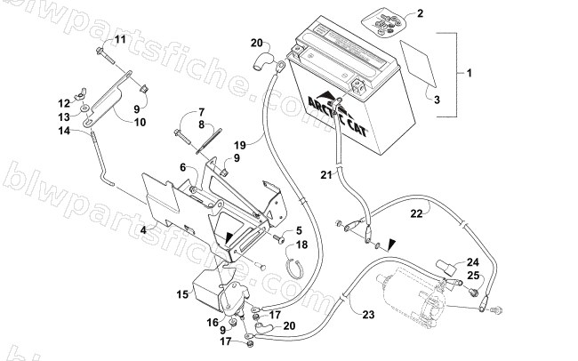 BATTERY AND TRAY ASSEMBLY diagram