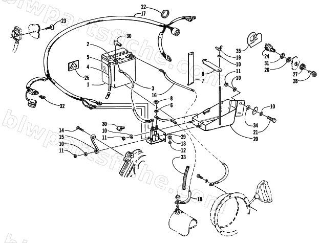BATTERY, SOLENOID, AND CABLES diagram