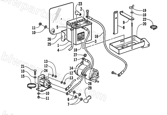 BATTERY, SOLENOID, AND CABLES diagram