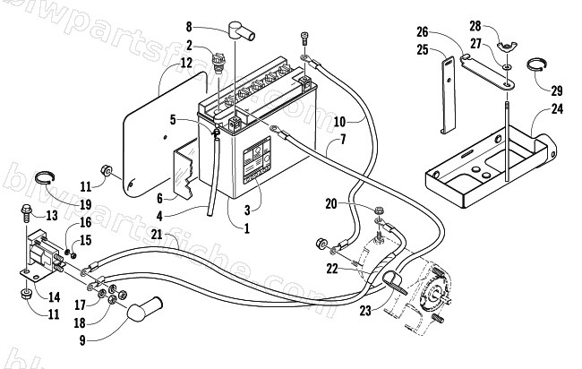 BATTERY, SOLENOID, AND CABLES diagram