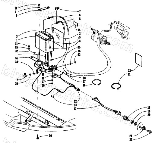 BATTERY, SOLENOID, AND CABLES diagram