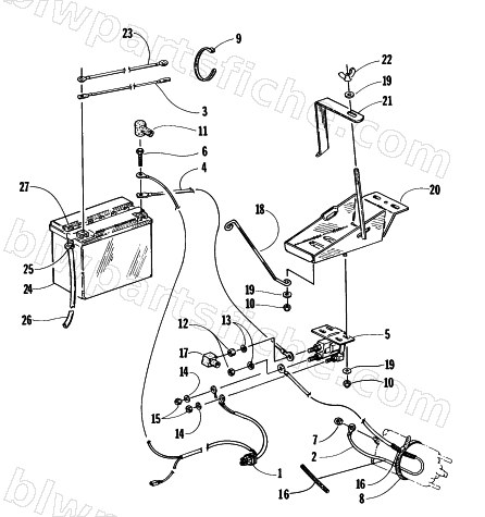 BATTERY, SOLENOID, AND CABLES diagram