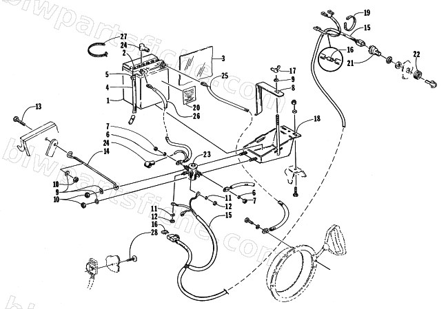 BATTERY, SOLENOID, AND CABLES diagram