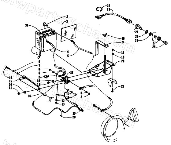 BATTERY, SOLENOID, AND CABLES diagram