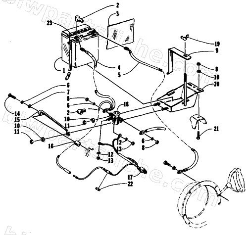 BATTERY, SOLENOID, AND CABLES diagram