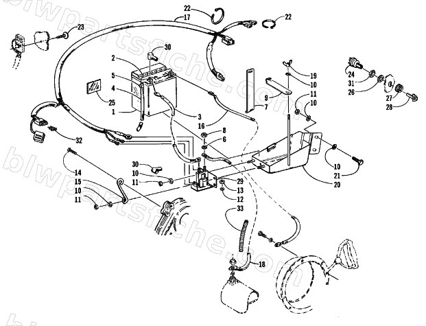 BATTERY, SOLENOID, AND CABLES diagram