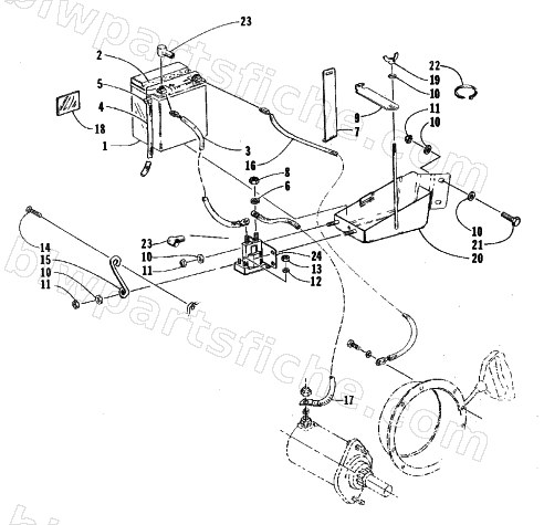 BATTERY, SOLENOID, AND CABLES diagram