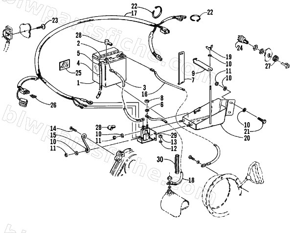 BATTERY, SOLENOID, AND CABLES diagram