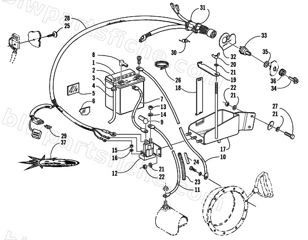 BATTERY, SOLENOID, AND CABLES (OPTIONAL) diagram