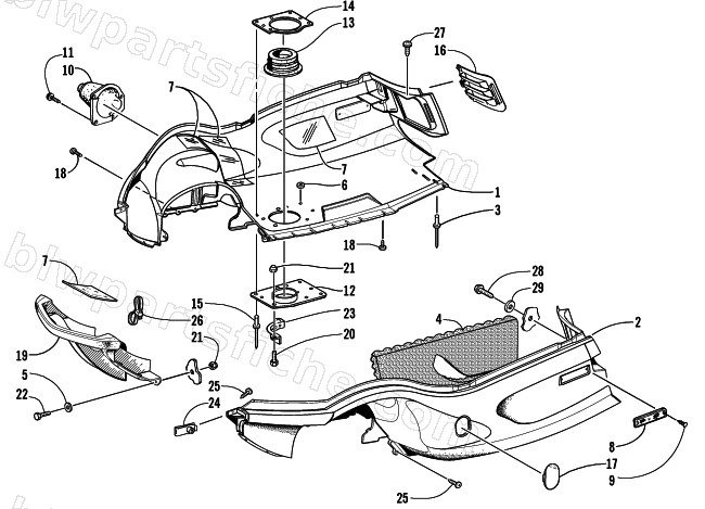 BELLY PAN AND FRONT BUMPER ASSEMBLY diagram