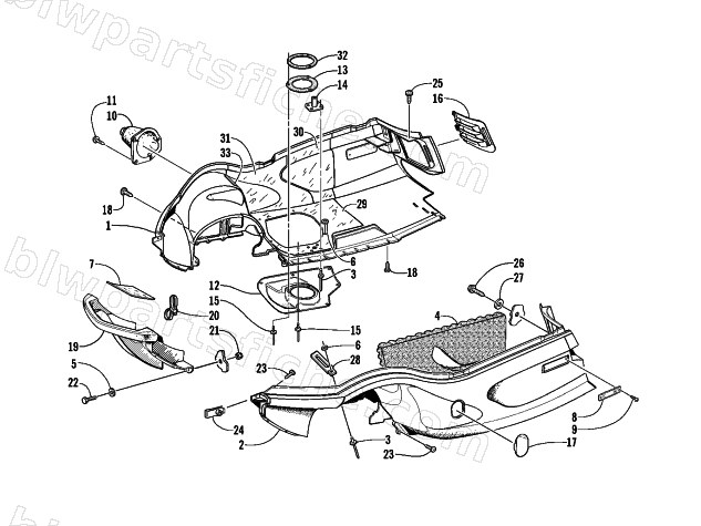 BELLY PAN AND FRONT BUMPER ASSEMBLY diagram