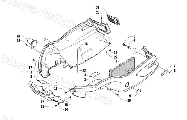 BELLY PAN AND FRONT BUMPER ASSEMBLY diagram