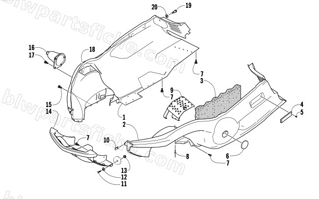 BELLY PAN AND FRONT BUMPER ASSEMBLY diagram